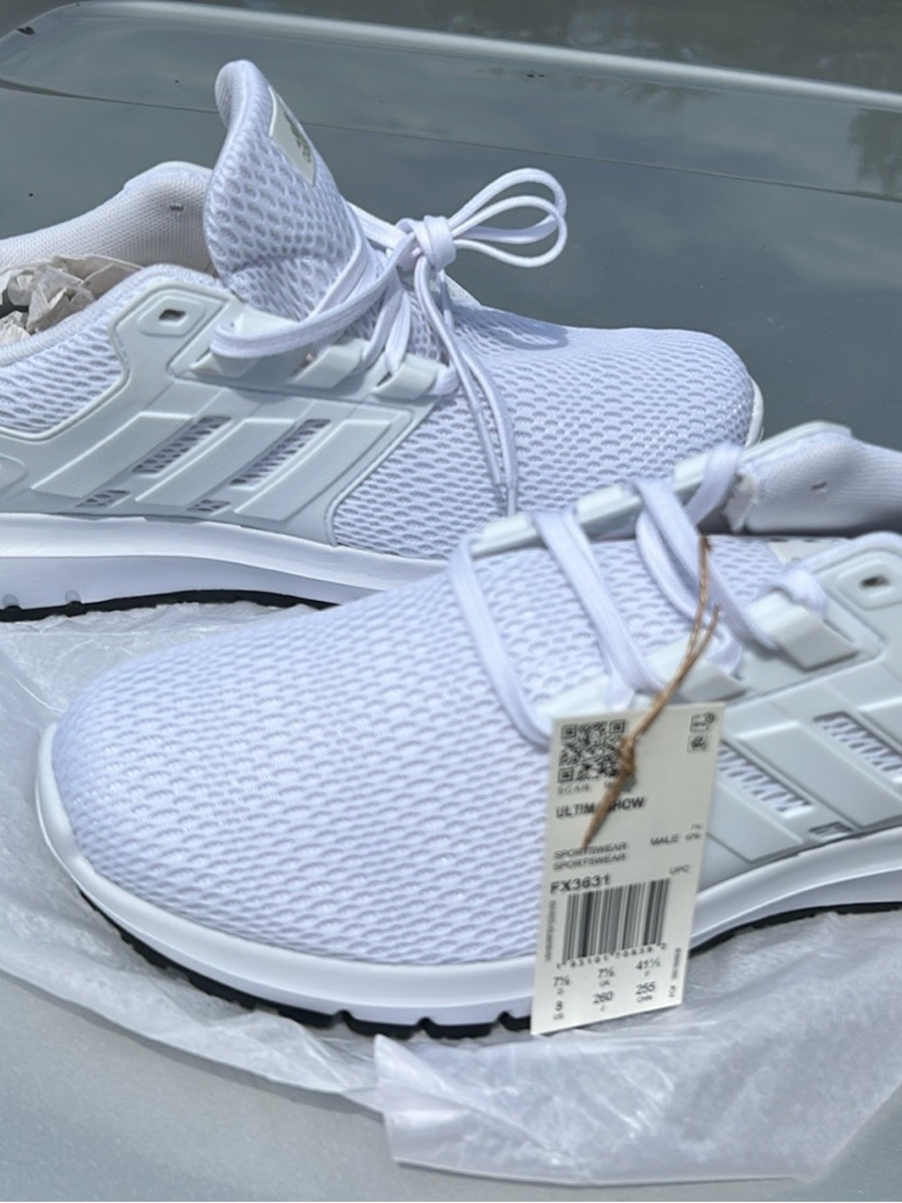adidas White Men's Athletic Running Shoes